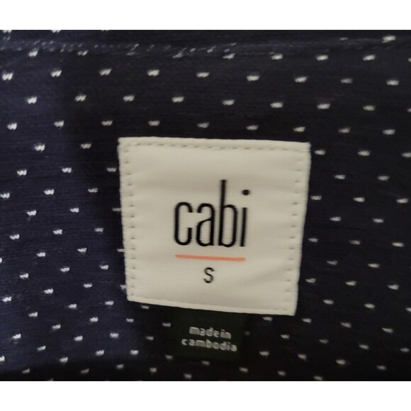 CAbi Drawstring Waist Jacket Women’s Small White Striped Preppy Vacation - Picture 5 of 6